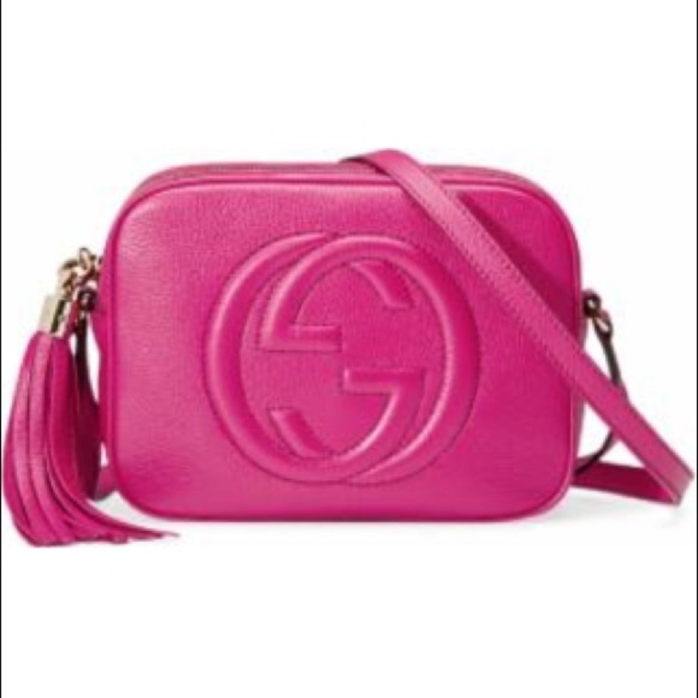 Gucci Soho Leather Disco Bag - Bright Pink